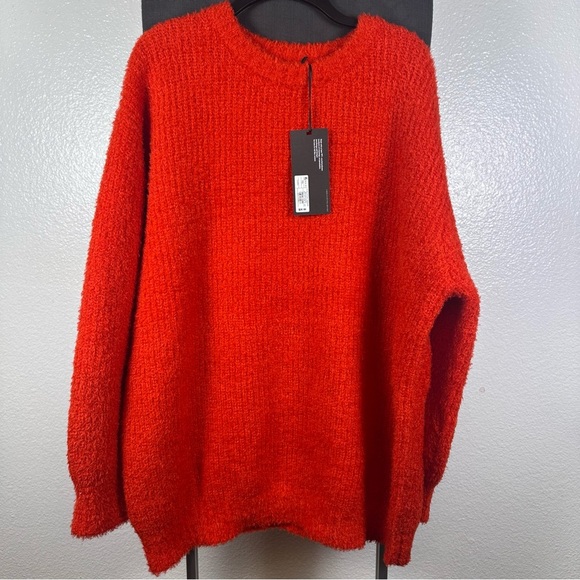 Future Collective Sweaters - Future Collective | Vibrant Red Women's Crew Neck Sweater
